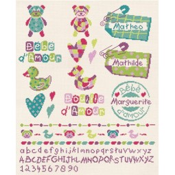Fiche de broderie : Bouille d'amour