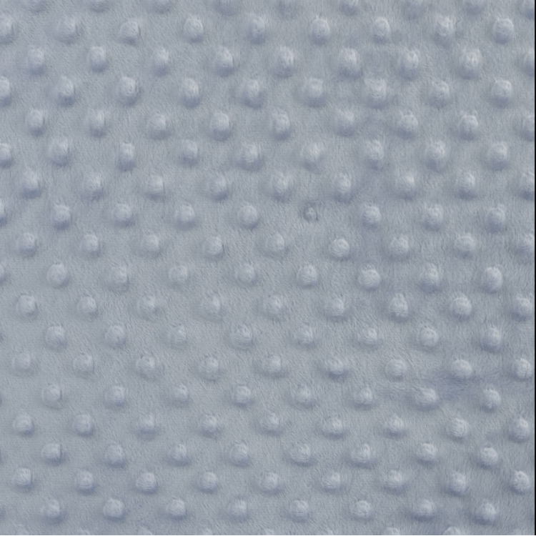 Tissu minky - Dots gris bleu