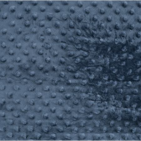 Tissu minky - Dots bleu jean