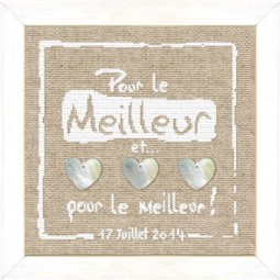 Fiche de broderie Lilipoints : Pour le meilleur et... pour le meilleur ! (avec boutons)