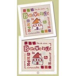 Fiche de broderie : La maison du bonheur