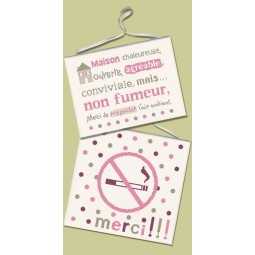 Fiche de broderie : Non fumeur