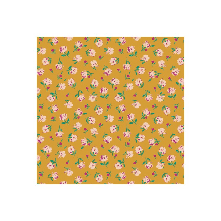 Art Gallery Fabrics - The flower society - Gentle rosebuds solar