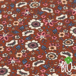 Tissu Voile de coton bio - Fleurie Hariette