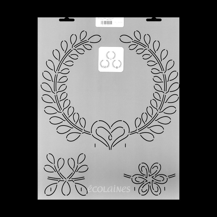 Stencil de patchwork - Three in one wreath