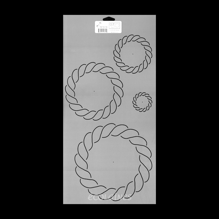 Stencil de patchwork - Rope blocks 2, 4, 6, 8 inch