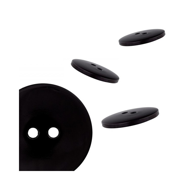 Bouton basique noir - 4 tailles