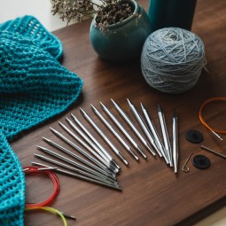 Set d'aiguilles circulaires interchangeables KnitPro Nova Metal