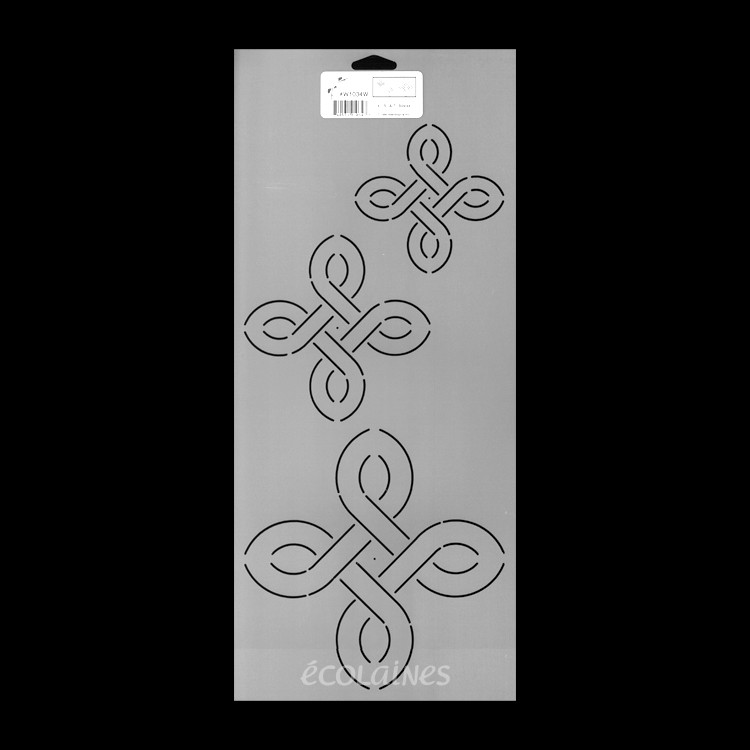 Stencil de patchwork - 3 Celtic blocks noeuds