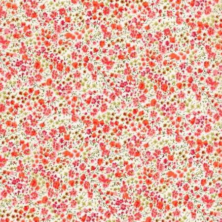 Tissu Liberty - Phoebe rose orange Tissu Liberty - Phoebe rose orange