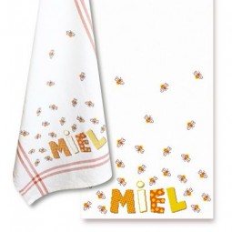 Fiche de broderie Lilipoints - Torchon - Miel