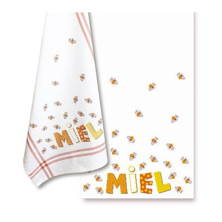 Fiche de broderie Lilipoints - Torchon - Miel