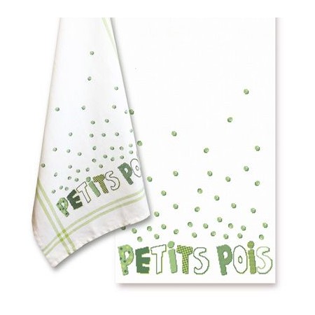 Fiche de broderie Lilipoints - Torchon - Petits pois