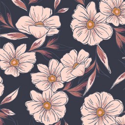 Art Gallery Fabrics - Dusk fusion - Tinted blooms dusk