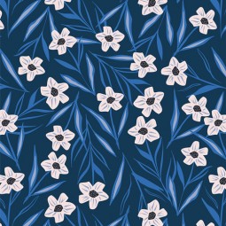 Art Gallery Fabrics - Periwinkles - Periwinkles Everlasting