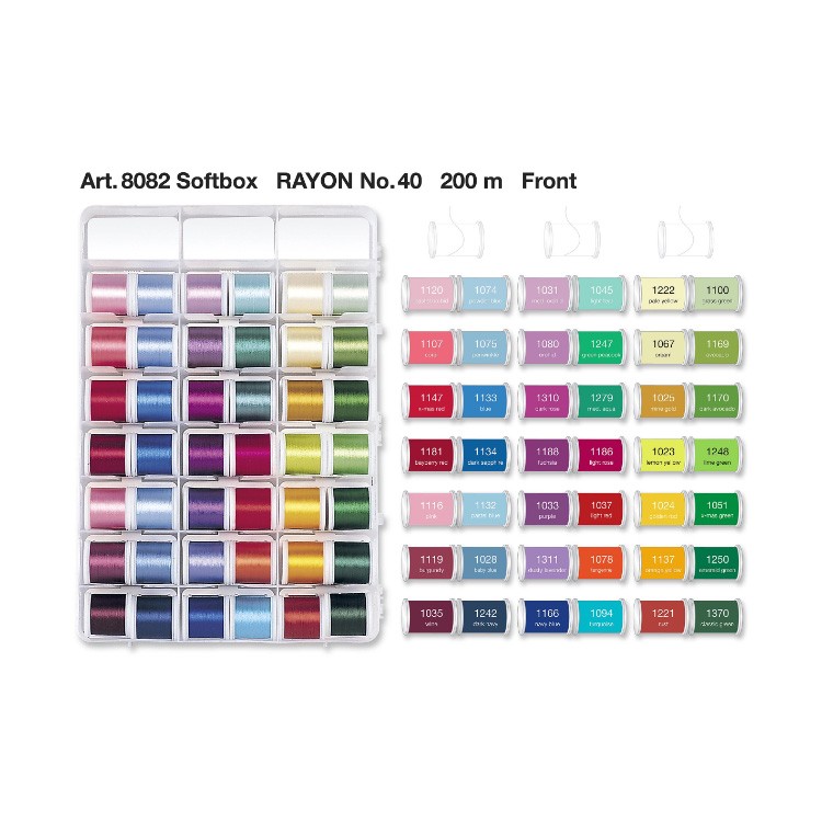 Boîte de fils à broder Brother ETS40N - 40 couleurs