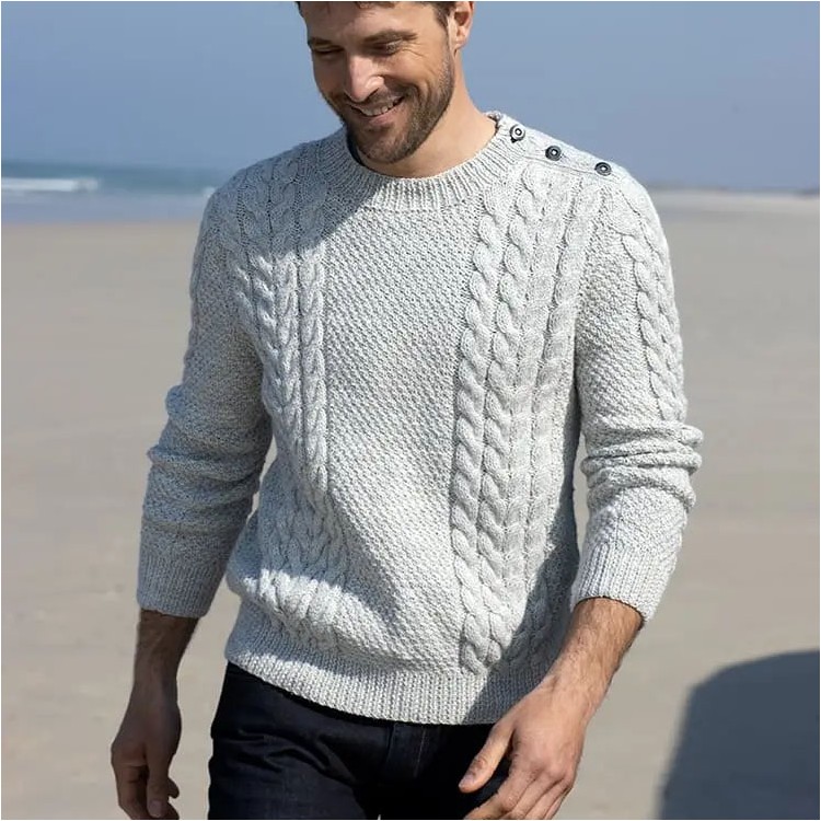 Kit de tricot - Pull boutonnage épaule - Addict