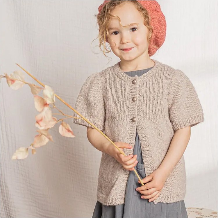 Kit de tricot - Cardigan à manchons - Innocence