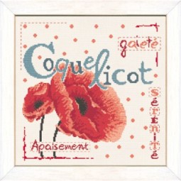 Fiche de broderie Lilipoints : Coquelicot