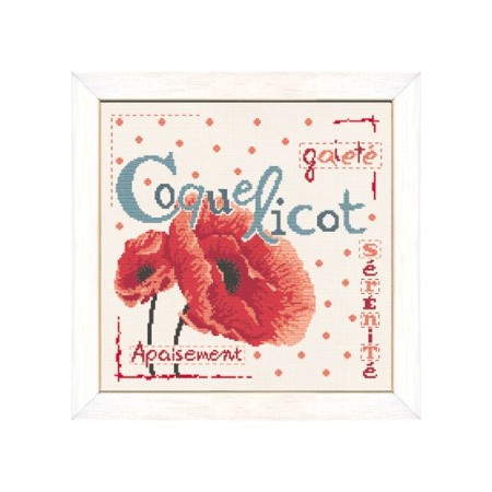 Fiche de broderie Lilipoints : Coquelicot