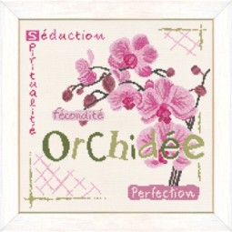 Fiche de broderie Lilipoints : Orchidée
