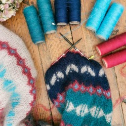 Kit de tricot - Pull Jacquard - Mohair shades de Katia