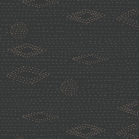 Art Gallery Fabrics - Kismet - Kantha Charcoal Art Gallery Fabrics - Kismet - Kantha Charcoal