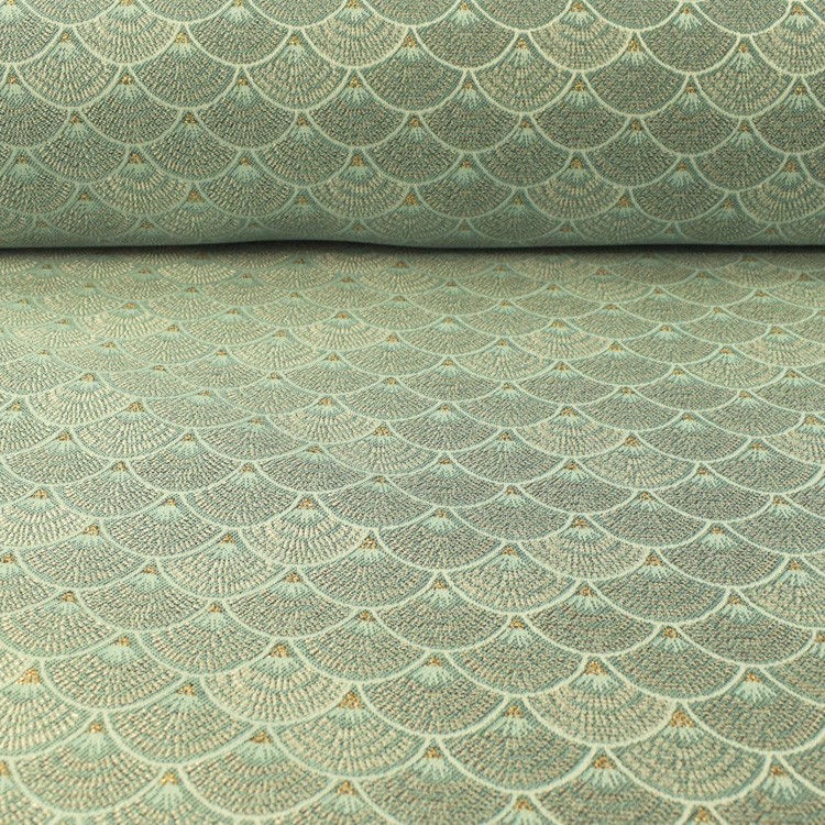 Tissu jacquard - Lucide jade