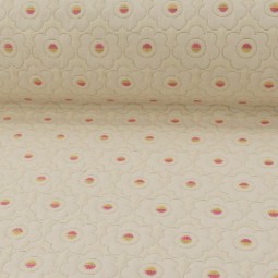 Tissu jacquard - Martha blanc