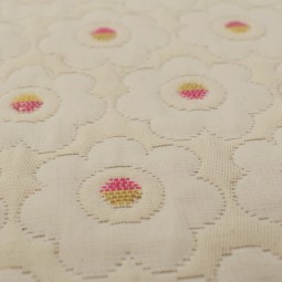 Tissu jacquard - Martha blanc