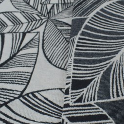 Tissu jacquard - Malia Blanc et noir