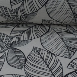 Tissu jacquard - Malia Blanc et noir