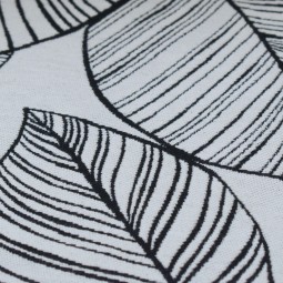 Tissu jacquard - Malia Blanc et noir