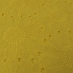 Tissu Broderie - Delano jaune