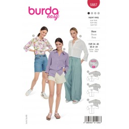 Patron Burda 5887 - Blouse manches kimono