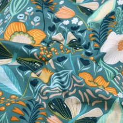 Tissu coton - Papilio vert