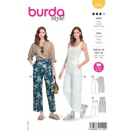 Patron Burda 5902 - Pantalon droit ou cargo