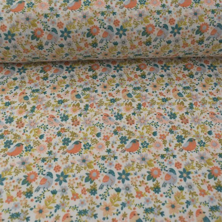 Tissu coton - Moineau miel Tissu coton - Moineau miel
