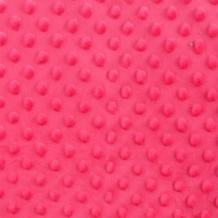 Tissu minky - Dots fuchsia