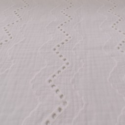 Tissu Broderie anglaise - Zigzag