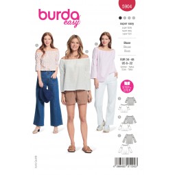 Patron Burda 5904 - Blouse à épaules tombantes