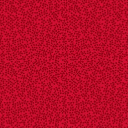 Tissu fantaisie - Basic red - Baies fond rouge