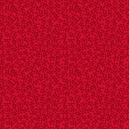 Tissu fantaisie - Basic red - Baies fond rouge