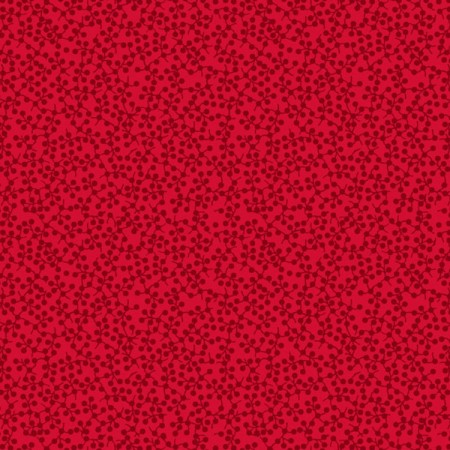 Tissu fantaisie - Basic red - Baies fond rouge Tissu fantaisie - Basic red - Baies fond rouge