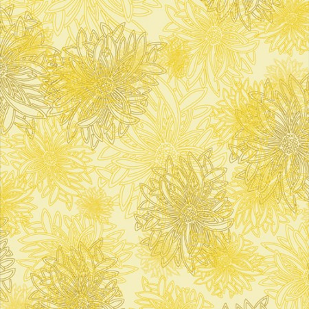 Art Gallery Fabrics - Floral elements - Custard