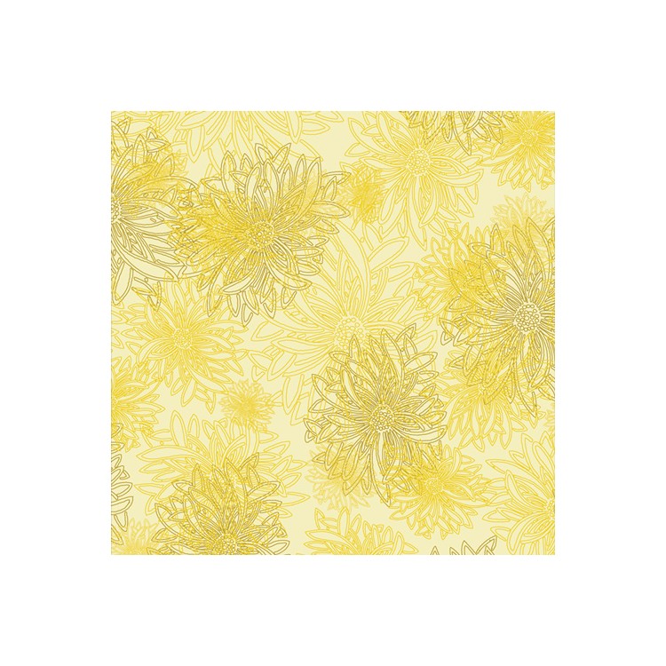 Art Gallery Fabrics - Floral elements - Custard