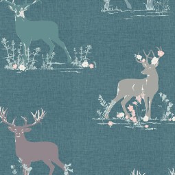 Art Gallery Fabrics - Dear Deer Teal