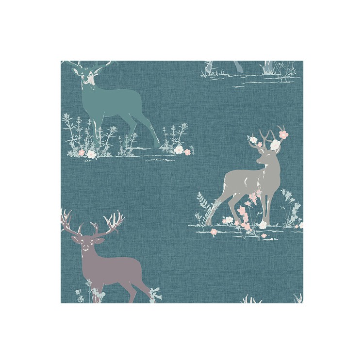 Art Gallery Fabrics - Dear Deer Teal