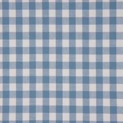 Tissu - vichy bleu et blanc 9mm