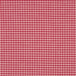 Tissu - Petit vichy rouge et blanc 2mm